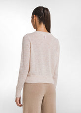 MAGLIONE LEGGERO IN ALPACA RICAMATO OTHER - LIGHT FRENCH BEIGE | DEHA