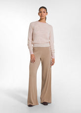 MAGLIONE LEGGERO IN ALPACA RICAMATO OTHER - LIGHT FRENCH BEIGE | DEHA