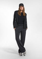 LIGHTWEIGHT WOOL CREW-NECK SWEATER - BLACK - BLACK | DEHA
