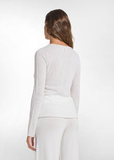 MAGLIA GIROCOLLO IN LANA LEGGERA BIANCO - SOFT IVORY | DEHA