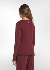 COMPLETO MAGLIA GIROCOLLO E PANTALONI IN LANA LEGGERA ROSSO - | DEHA