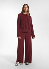 COMPLETO MAGLIA GIROCOLLO E PANTALONI IN LANA LEGGERA ROSSO - | DEHA
