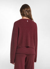 MAGLIONE IN ALPACA A TRECCE ROSSO - CHERRY RED | DEHA