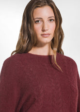 MAGLIONE IN ALPACA A TRECCE ROSSO - CHERRY RED | DEHA