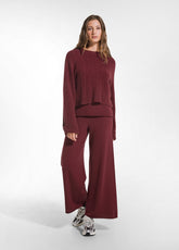 MAGLIONE IN ALPACA A TRECCE ROSSO - CHERRY RED | DEHA