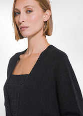 CARDIGAN CORTO IN ALPACA NERO - BLACK | DEHA