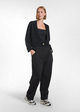 CARDIGAN CORTO IN ALPACA NERO - BLACK | DEHA