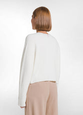 SHORT ALPACA CARDIGAN - WHITE - SOFT IVORY | DEHA