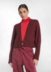CARDIGAN CORTO IN ALPACA ROSSO - CHERRY RED | DEHA