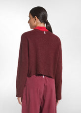 CARDIGAN CORTO IN ALPACA ROSSO - CHERRY RED | DEHA