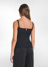 TOP IN MAGLIA LUREX NERO - BLACK | DEHA