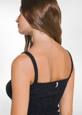 TOP IN MAGLIA LUREX NERO - BLACK | DEHA