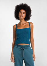 TOP IN MAGLIA LUREX VERDE | DEHA