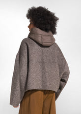 KURZER WOLL- UND NYLONJACKE - BRAUN - COCOA BROWN | DEHA