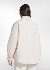 LIGHTLY PADDED OVERSIZED SHIRT - WHITE - SOFT IVORY | DEHA