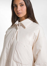 LIGHTLY PADDED OVERSIZED SHIRT - WHITE - SOFT IVORY | DEHA