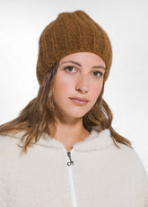 ALPACA-BLEND BEANIE - BROWN - NUT BROWN | DEHA