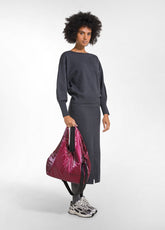 WEICHE METALLIC-TASCHE - ROT - CHERRY RED | DEHA