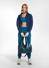 BORSA MORBIDA METALLIZZATA VERDE - TEAL GREEN | DEHA