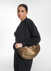METALLISIERTE HALBMOND-TASCHE - MEHRFARBIG - BRONZE | DEHA