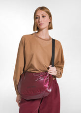BORSA A SPALLA METALLIZZATA ROSSO - CHERRY RED | DEHA