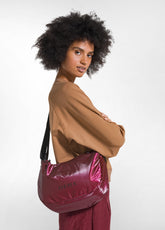 BORSA A SPALLA METALLIZZATA ROSSO - CHERRY RED | DEHA