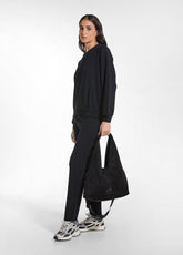 BORSA A SPALLA IN SUEDE NERO - BLACK | DEHA