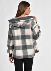 CHECKED WOOLY ANORAK, GREY - Jacket - Outlet | DEHA