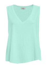 FLOWING TANK TOP - BLUE - T-shirts - Outlet | DEHA