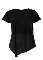 ASYMMETRICAL T-SHIRT - BLACK - T-shirts - Outlet | DEHA