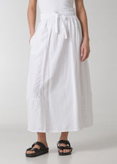 GONNA LUNGA IN TWILL BIANCO - DEHA ESSENTIALS | DEHA