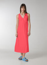 JERSEY LONG DRESS - RED - CALYPSO CORAL | DEHA