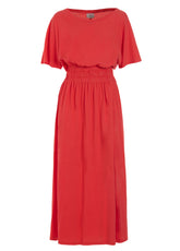 JERSEY LONG DRESS - RED - Products | DEHA