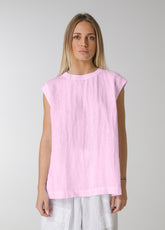 BLUSA IN LINO VIOLA - Outlet | DEHA