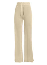 KNITTED LOUNGE PANTS - MULTICOLOR - SAND BEIGE | DEHA