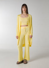 KNITTED LOUNGE PANTS - YELLOW - Pants - Outlet | DEHA
