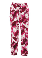 JOGGER IN RASO STAMPATO ROSA - Outlet | DEHA