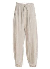PINSTRIPED SLOUCHY PANTS - PINK - Pants - Outlet | DEHA