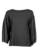 VISCOSE CREPE BLOUSE - BLACK - Shirts & Blouses - Outlet | DEHA