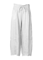 PANTALONE SLOUCHY IN LINO BIANCO - Outlet | DEHA