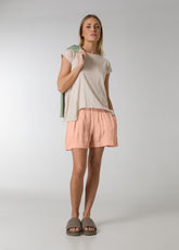 COMBINED LINEN SHORTS - ORANGE - Bermuda shorts - Outlet | DEHA