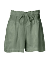 COMBINED LINEN SHORTS - GREEN - Bermuda shorts - Outlet | DEHA