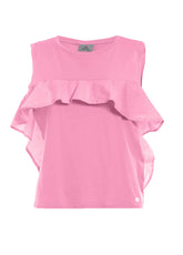 RUFFLED TANK TOP - PINK - Outlet | DEHA