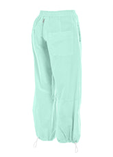 MIXED POPLIN CROP PANTS - BLUE - Pants - Outlet | DEHA