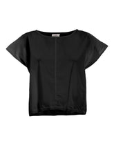 PARACHUTE POPLIN BLOUSE - BLACK - Shirts & Blouses - Outlet | DEHA