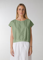 PARACHUTE POPLIN BLOUSE - GREEN - Shirts & Blouses - Outlet | DEHA
