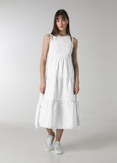 HALTER VOLUMINOUS DRESS - WHITE - Outlet | DEHA