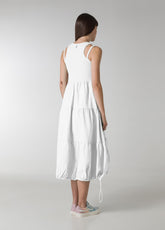HALTER VOLUMINOUS DRESS - WHITE - WHITE | DEHA