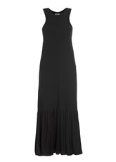 HALTER RIBBED DRESS - BLACK - BLACK | DEHA