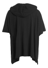 PONCHO IN JERSEY NERO - Top & T-shirts - Outlet | DEHA